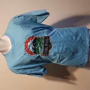 Zorrel springs water bubble art blue L tshirt